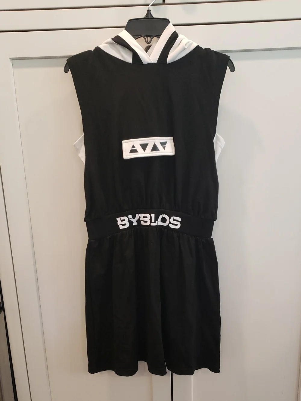 Byblos Black & White Sleeveless Hooded Girlss Dress